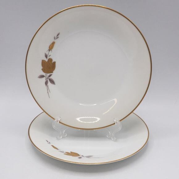 Noritake Windsor Rose Dinner China Salad Dish Plate 8-1/4" Set of 2 - Picture 1 of 6